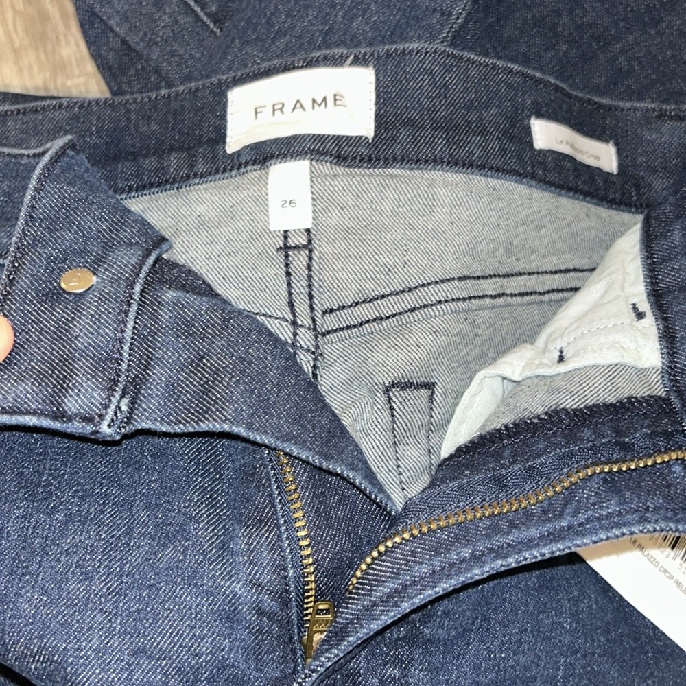 FRAME Le Palazzo Crop Wide Released Hem - Picture 12 of 12